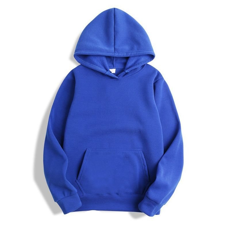 Custom Autumn Winter Women Fashion Loose Solid Color Long Sleeve Pocket Blank Hoodies