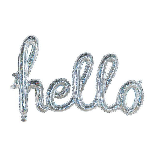 Festival Party Venue Layout English Letter Hello Party Aluminum Film Balloon Decoration