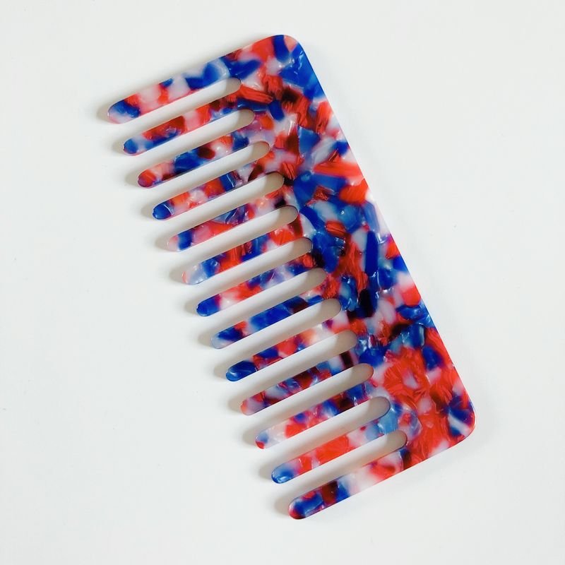 Women'S Simple Acetate Sheet Anti-Static Marble Pattern Leopard Hairdressing Comb