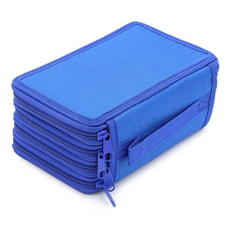 Simple Creative Large Capacity Square Four Layer Pencil Bag