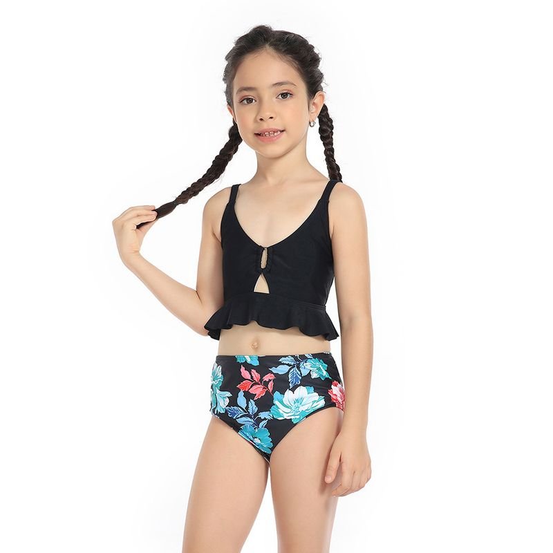 Children Fashion Printed Swimsuit Two-Piece Set