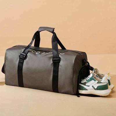 Men Casual Athleisure Letter Print Dry And Wet Separation Oxford Duffle Bags