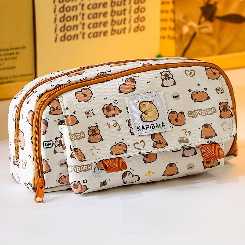 Simple Cartoon Cute Puppy Large Capacity Pencil Case Student Stationery