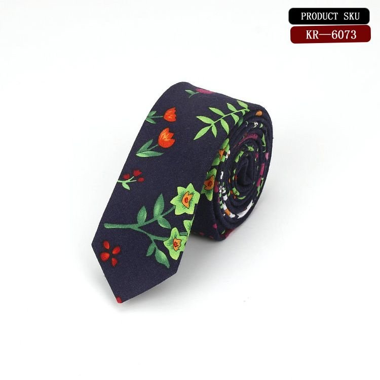 Men Classic Flower And Paisley Printed All-match Tie