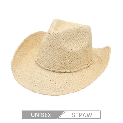 White Beach Knights Western Cowboy Straw Sunscreen Men And Women Custom Hat