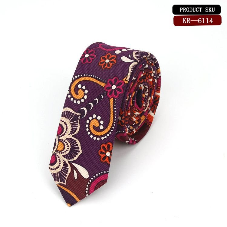 Men Classic Flower And Paisley Printed All-match Tie