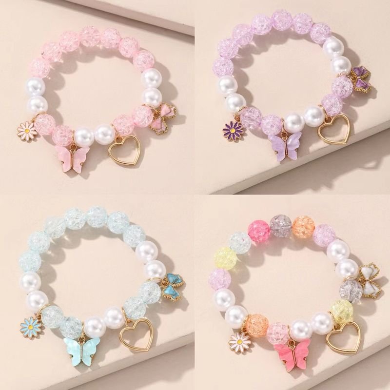 Kids Girls Cute Sweet Butterfly Heart Flower Bracelet