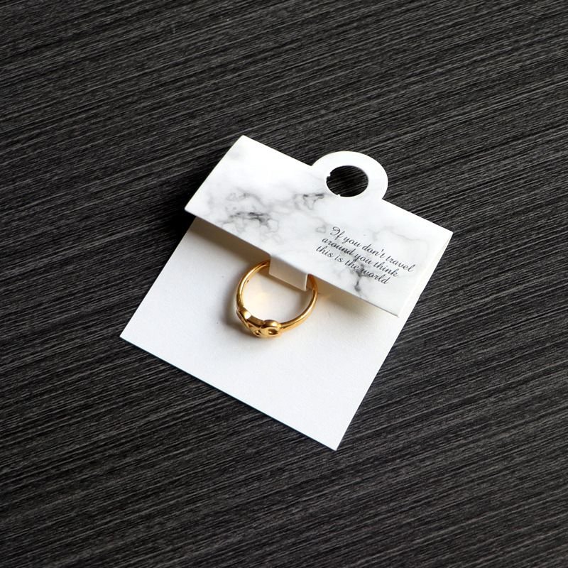 Fashion Jewelry Ring Label Cardboard Display Card Packaging Folding Card