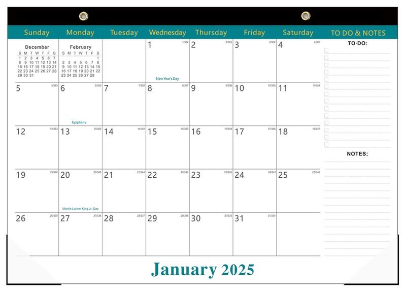 2025 Wall Calendar Transparent Corner Protecting Simple Desktop Planning