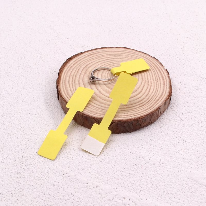 100pcs Ring Sticker Price Tag Jewelry Packaging Kraft Paper Card