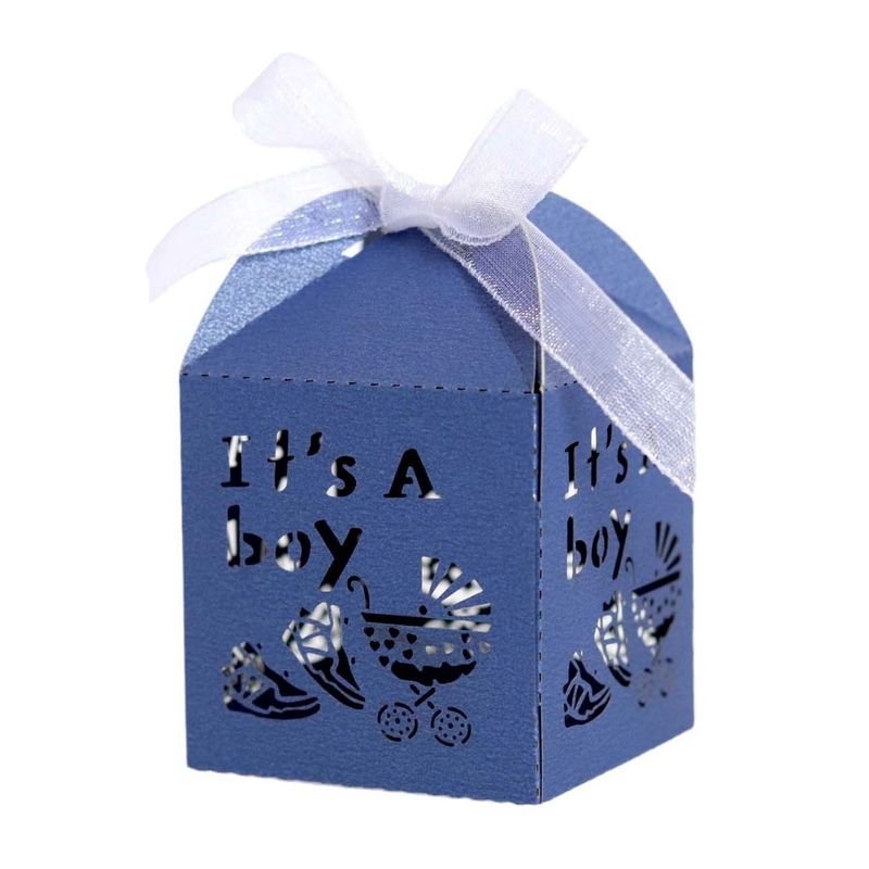 Simple Creative Hollow Letter Baby Car Pattern Wedding Candy Packaging Box