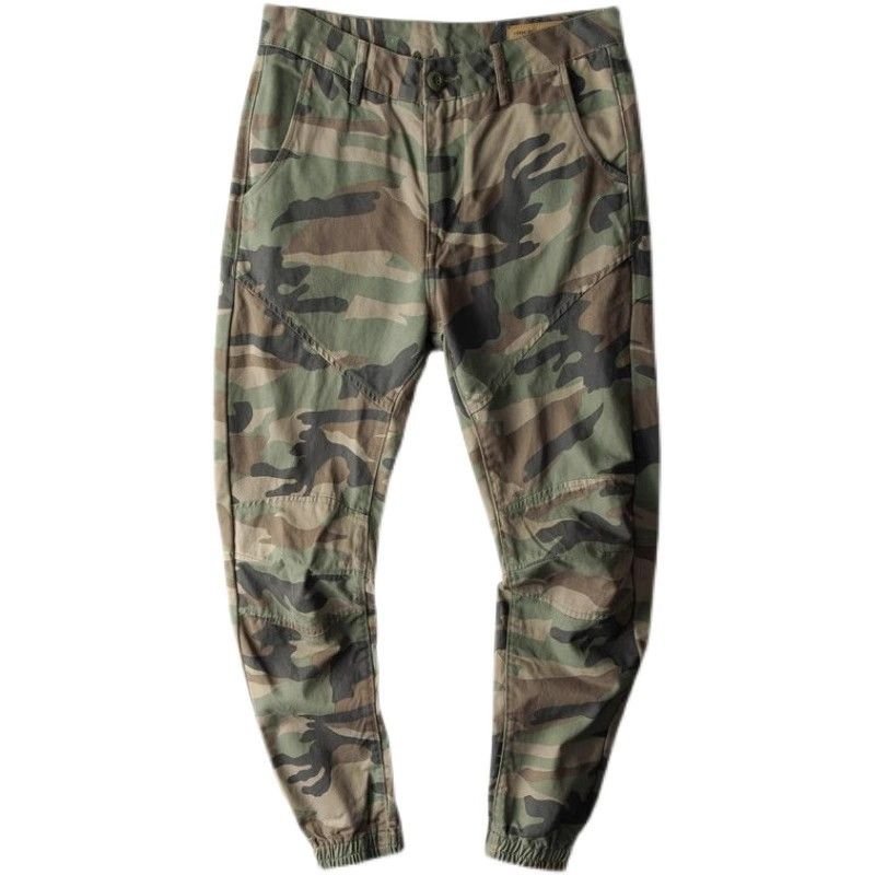 Men Fashion Casual Vintage Camouflage Plus Size Cargo Pants