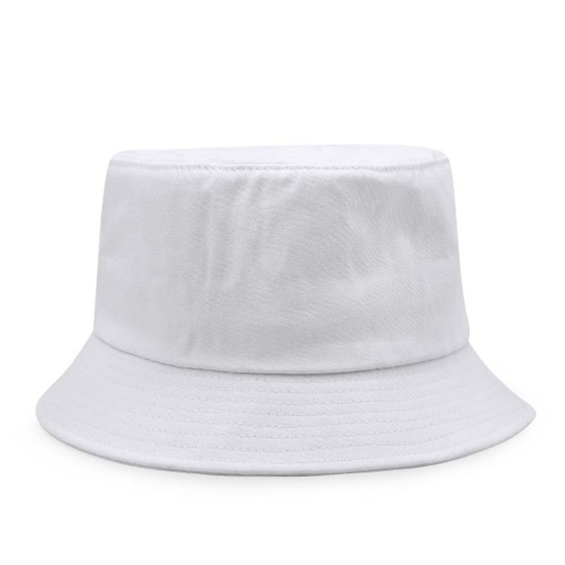 Cotton Custom Logo Embroidery Printing Diy Men Women Casual Solid Color Bucket Hat