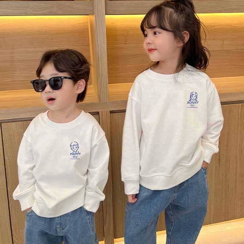 Kids Toddler Boys Girls Spring Autumn Casual Cute Cartoon Print Long Sleeve Sweatshirts