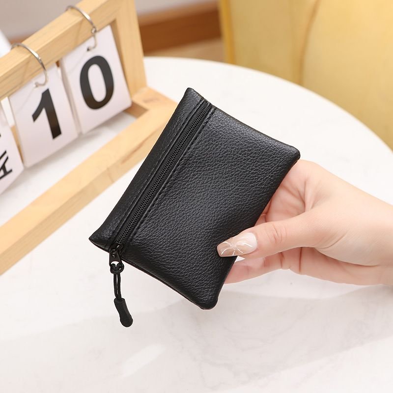 Women Fashion Litchi Zipper PU Wallet