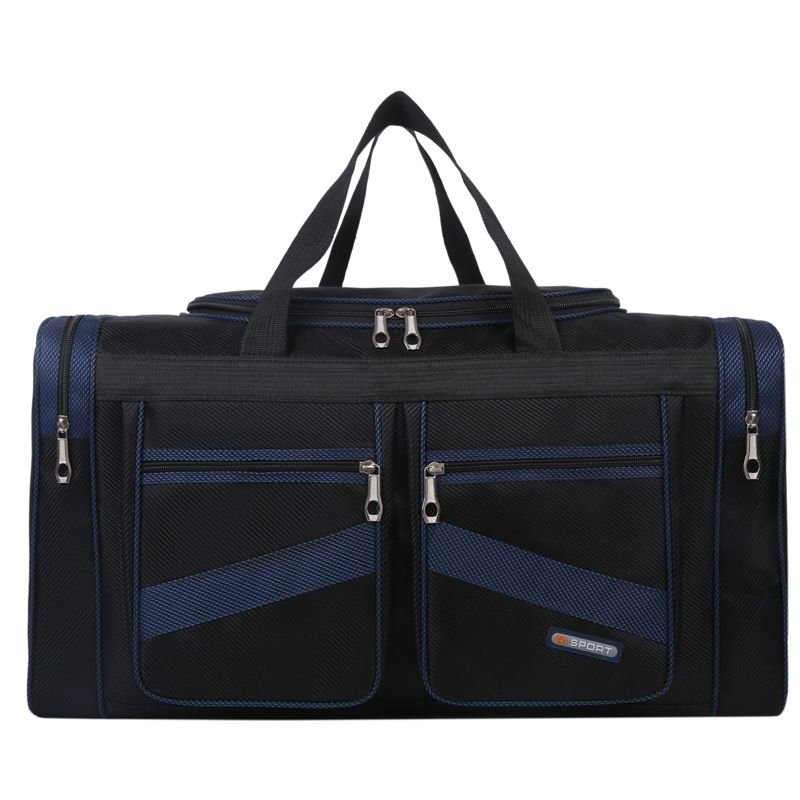 Men Casual Sports Basic Color-Block Foldable Large Capacity Duffle Bag