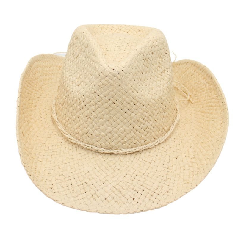 White Beach Knights Western Cowboy Straw Sunscreen Men And Women Custom Hat