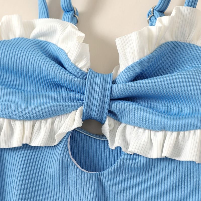 Kids Baby Girls Casual Cute Bow One Piece Swimwear