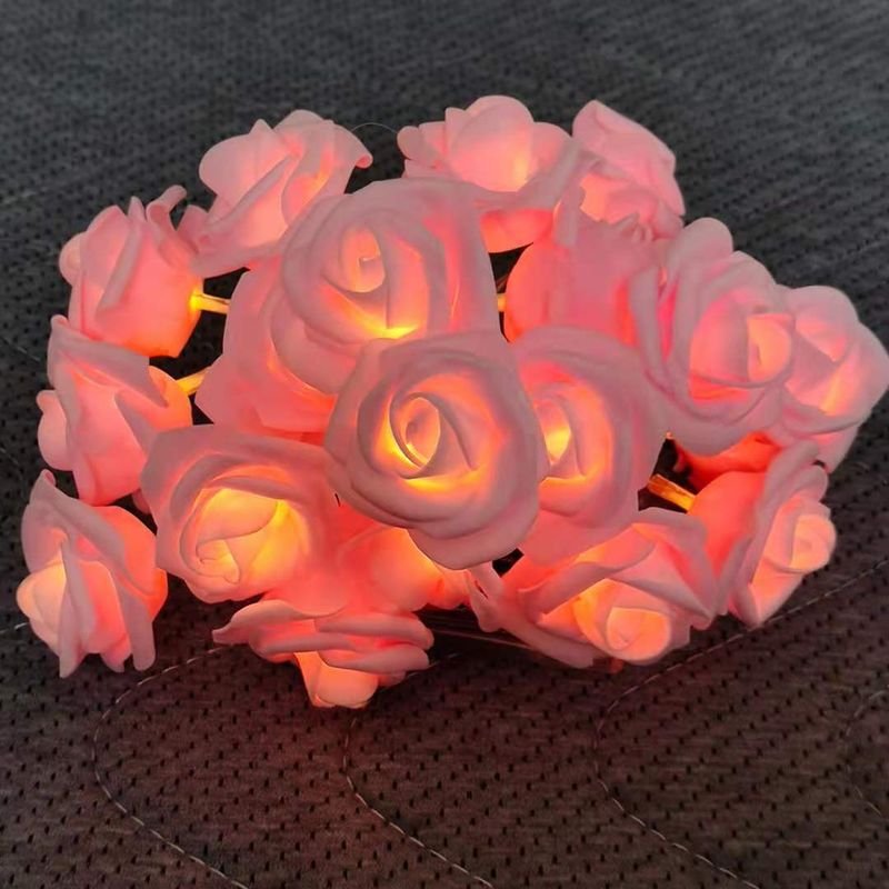 Led Simulation Luminous Rose Light String Flower Eternal Proposal Valentine'S Day Birthday Indoor Atmosphere Layout