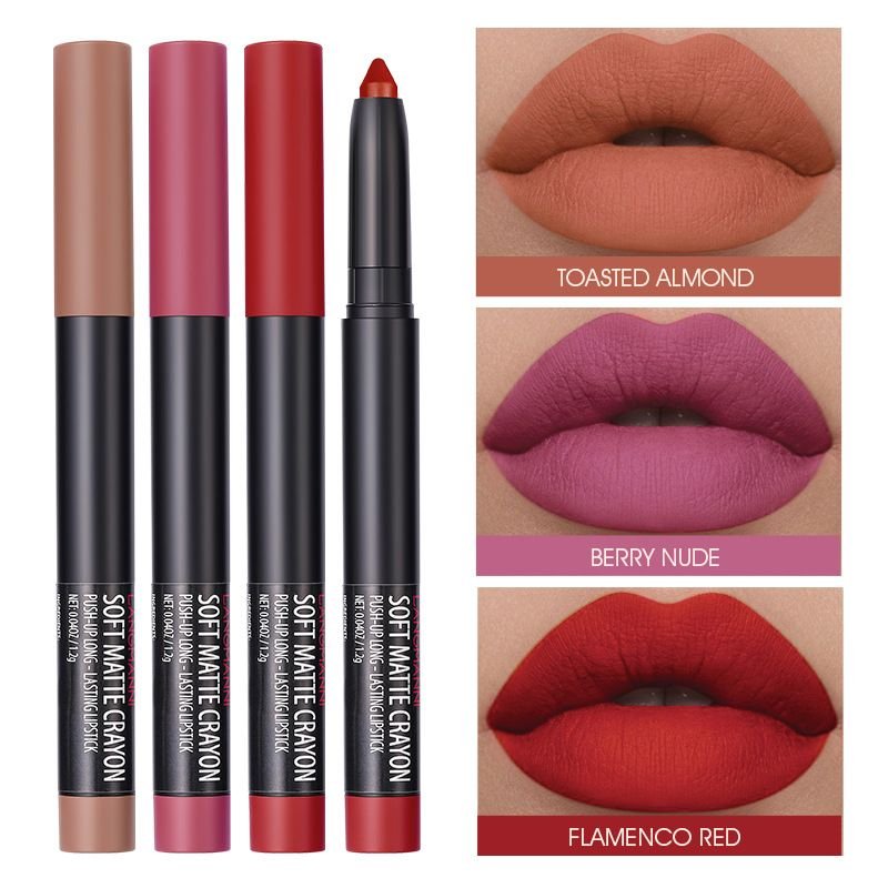 Langmanni Women Natural Long-Lasting Matte Matte Matte Matte Lipstick Set