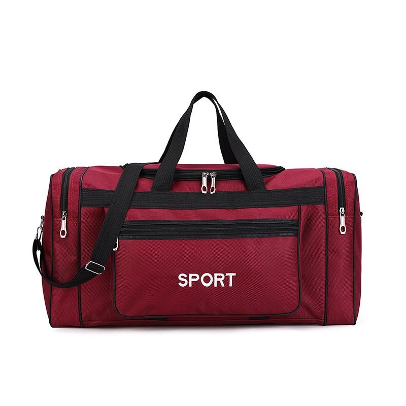 Men Leisure Sports Alphabet Print Oxford Duffle Bag