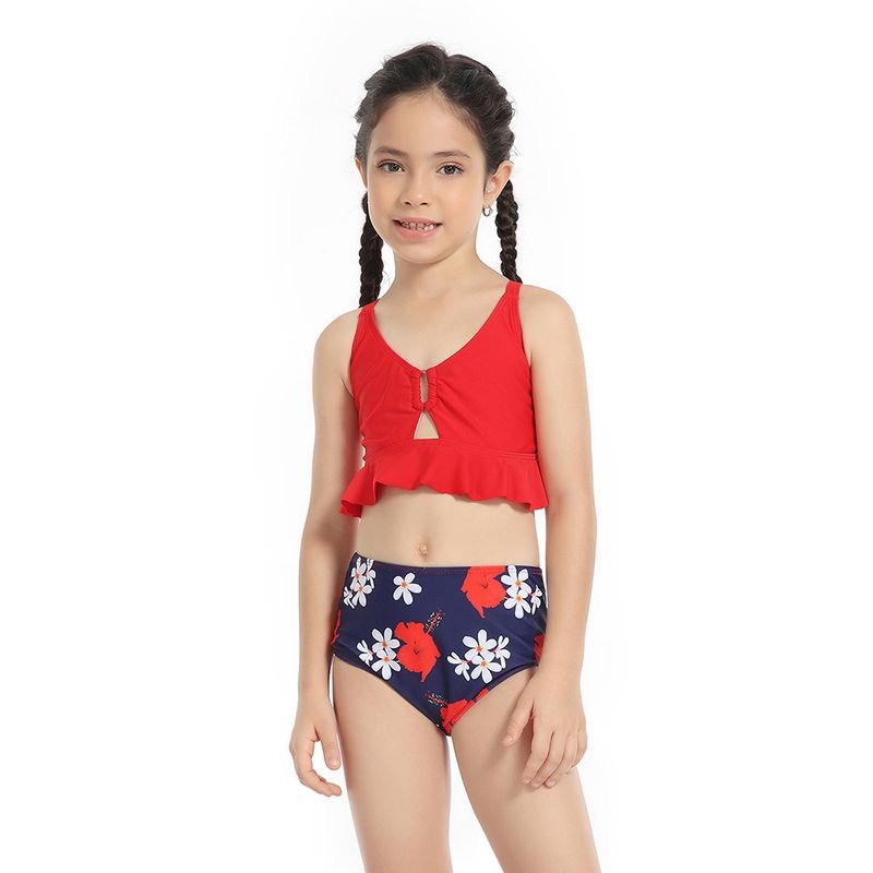 Children Fashion Printed Swimsuit Two-Piece Set