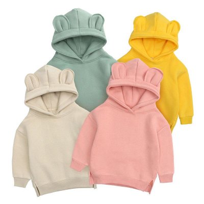 Kids Toddler Baby Infant Girls Boys Fleece Pullovers Hoodies Custom