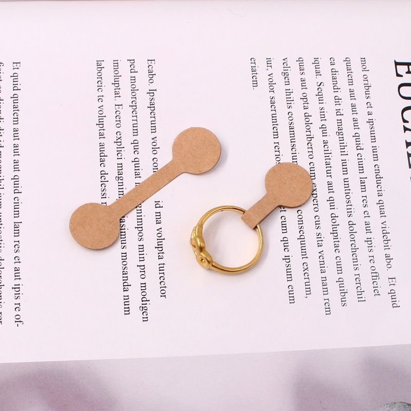 100pcs Ring Sticker Price Tag Jewelry Packaging Kraft Paper Card