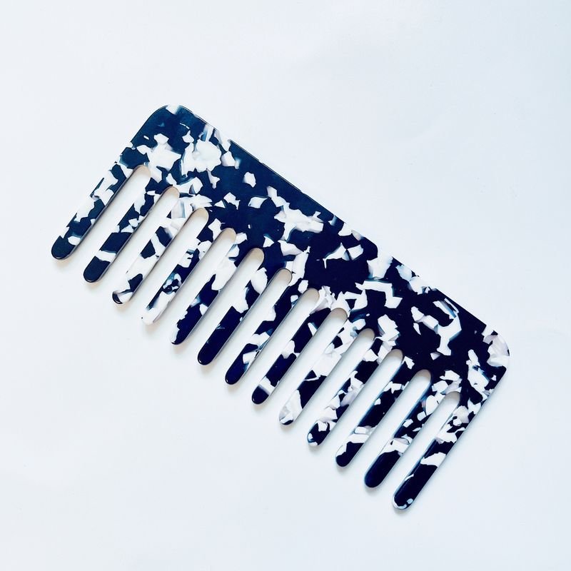 Women'S Simple Acetate Sheet Anti-Static Marble Pattern Leopard Hairdressing Comb