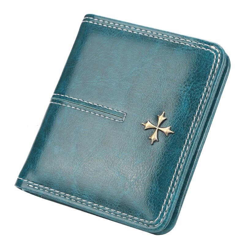 Woman Solid Color Mini Bifold Wallet