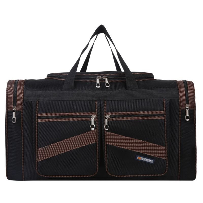 Men Casual Sports Basic Color-Block Foldable Large Capacity Duffle Bag