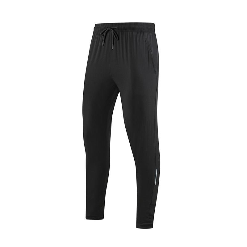 Men Casual Sports Basic Solid Color Quick Drying Plus Size Training Straight Pants