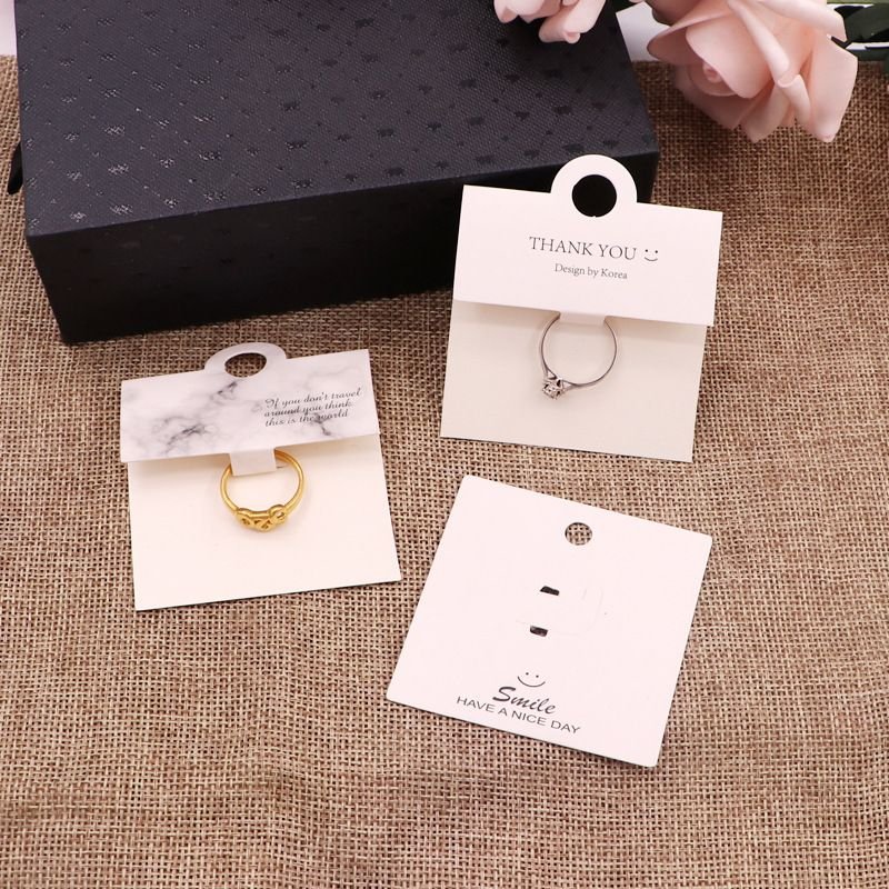 Fashion Jewelry Ring Label Cardboard Display Card Packaging Folding Card