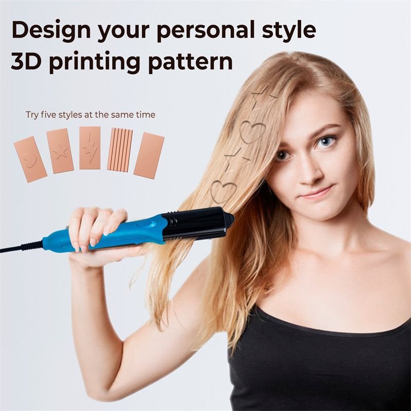 3d Shape Hair Straightener Star Lightning Heart Splint Five-In-One Hair Straightener Hair Styling Appliance