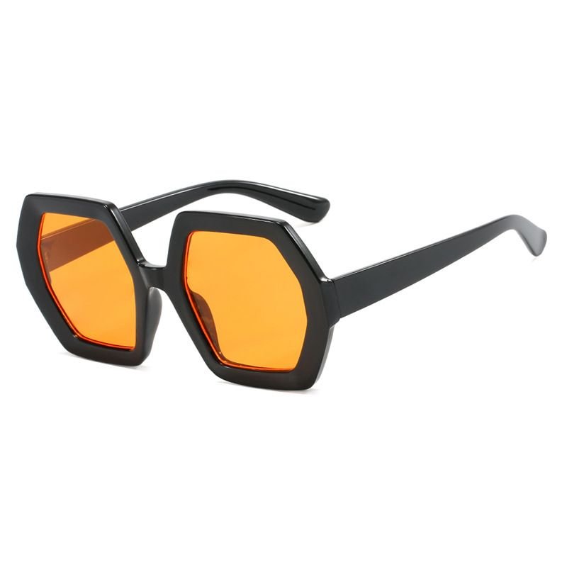 Women Fashion Polygon Large Frame Sunglasses