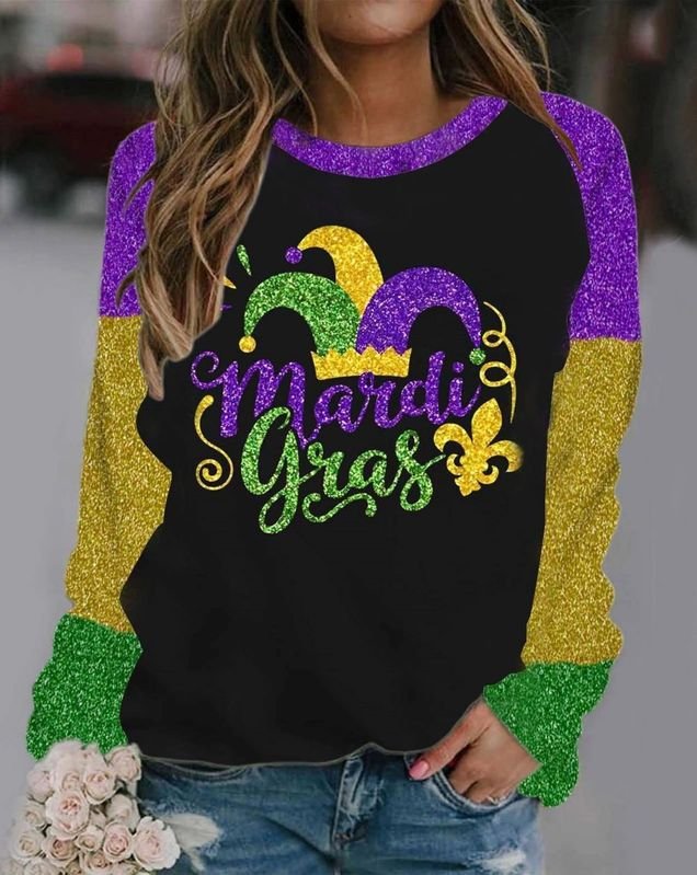 Mardi Gras Carnival Crewneck Sweatshirt