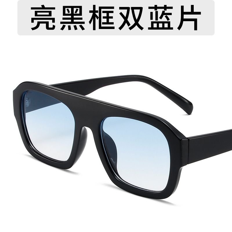 Personalized Marble Grey Square Plastic Sunglasses