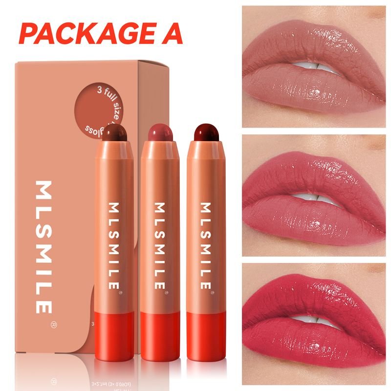 MLSMILE Women Simple Non-Stick Cup Moisturizing Lip Glaze Set