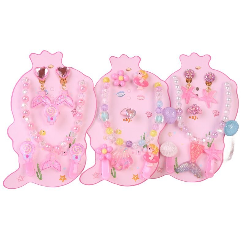 Kids Girls Cute Sweet Party Cartoon Jewelry Set