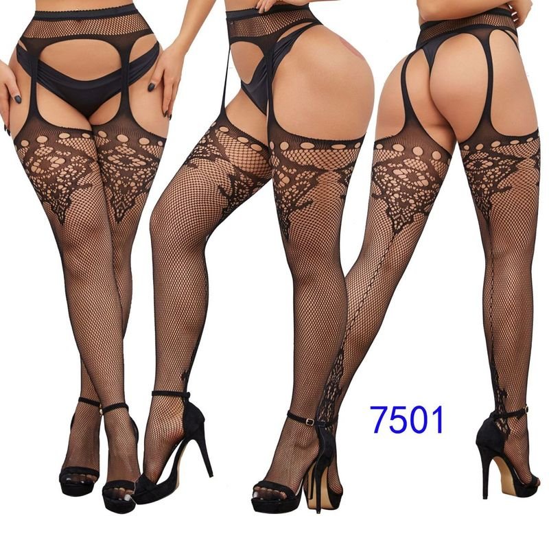 Women Fashion Sexy Sling Fishnet Jacquard Pantyhose