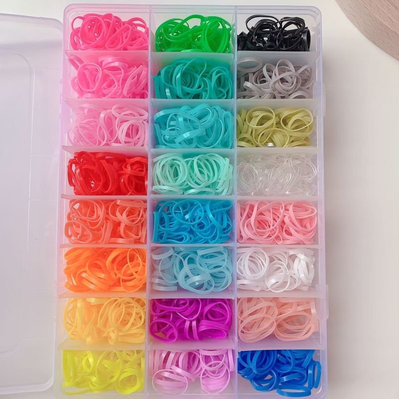 Kids Girls Cute Candy Color Disposable Hair Rings