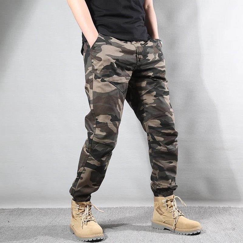 Men Fashion Casual Vintage Camouflage Plus Size Cargo Pants