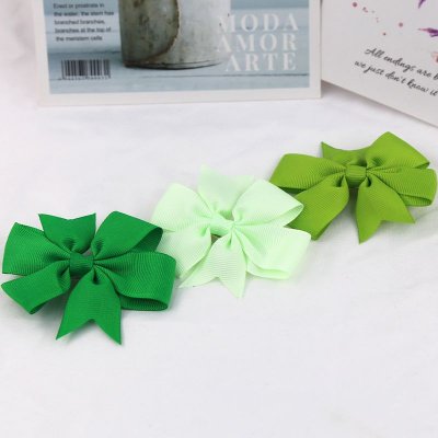 Kids Girls Cute Sweet Solid Color Bow Hair Clip