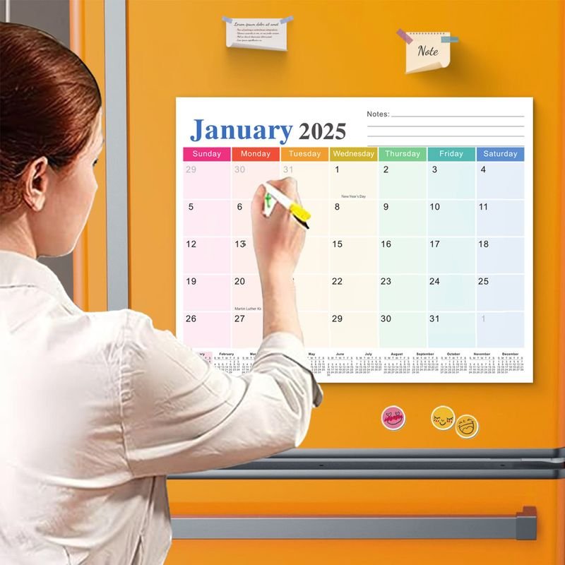 Refrigerator Magnet Calendar Daily Plan Clock-In Table