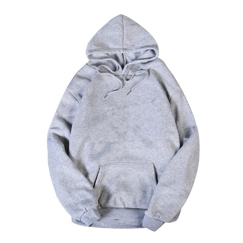 Custom Autumn Winter Women Fashion Loose Solid Color Long Sleeve Pocket Blank Hoodies