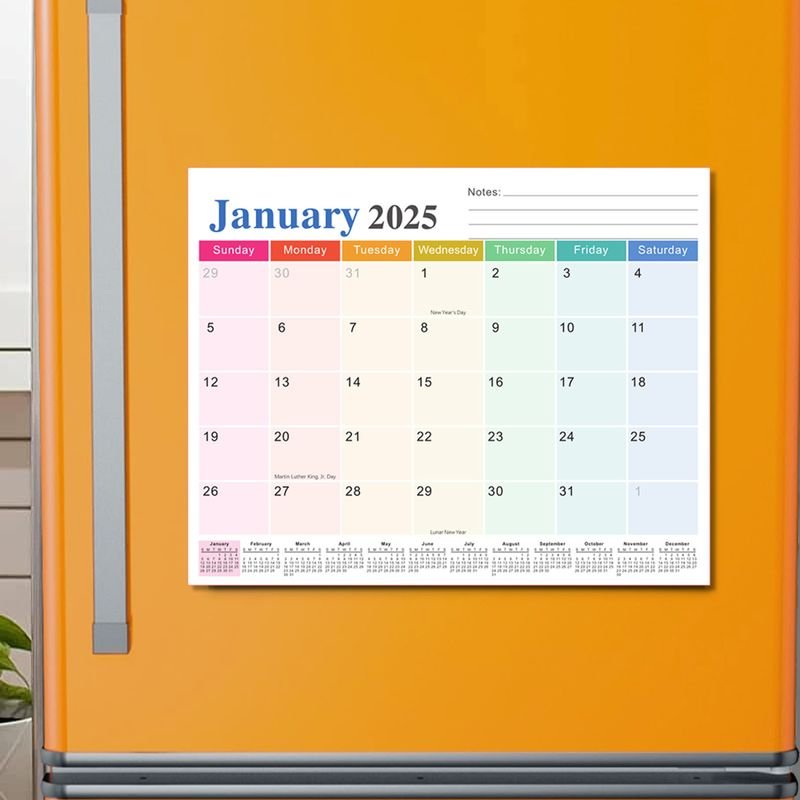 Refrigerator Magnet Calendar Daily Plan Clock-In Table