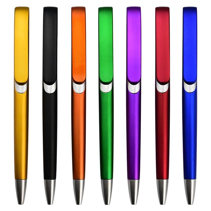 Simple Multicolor Plastic Press Ballpoint Pen