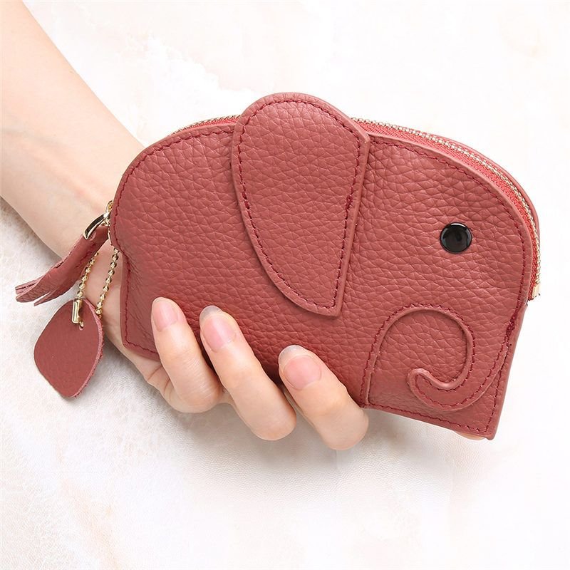 Elephant-shaped Cute Leather Coin Wallet