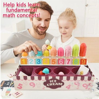 Kids Interesting Role-playing Game Ice Cream Math Toy