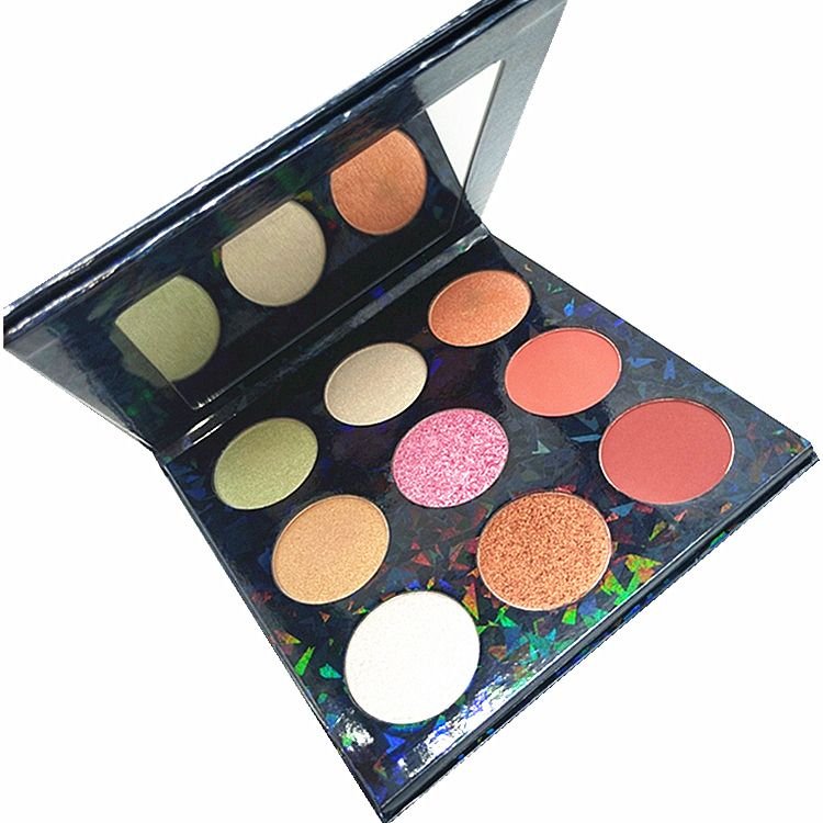 Non-Brand Symphony Mermaid Gloss Blush In Highlight Makeup Palette Customized